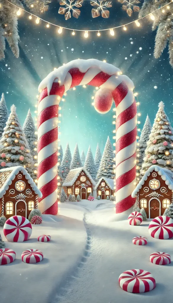 Candy-Themed Decorated Village Gate