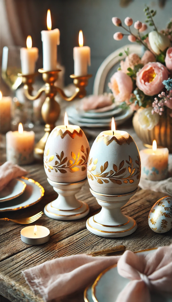 Elegant Easter Egg Candle Holder Craft