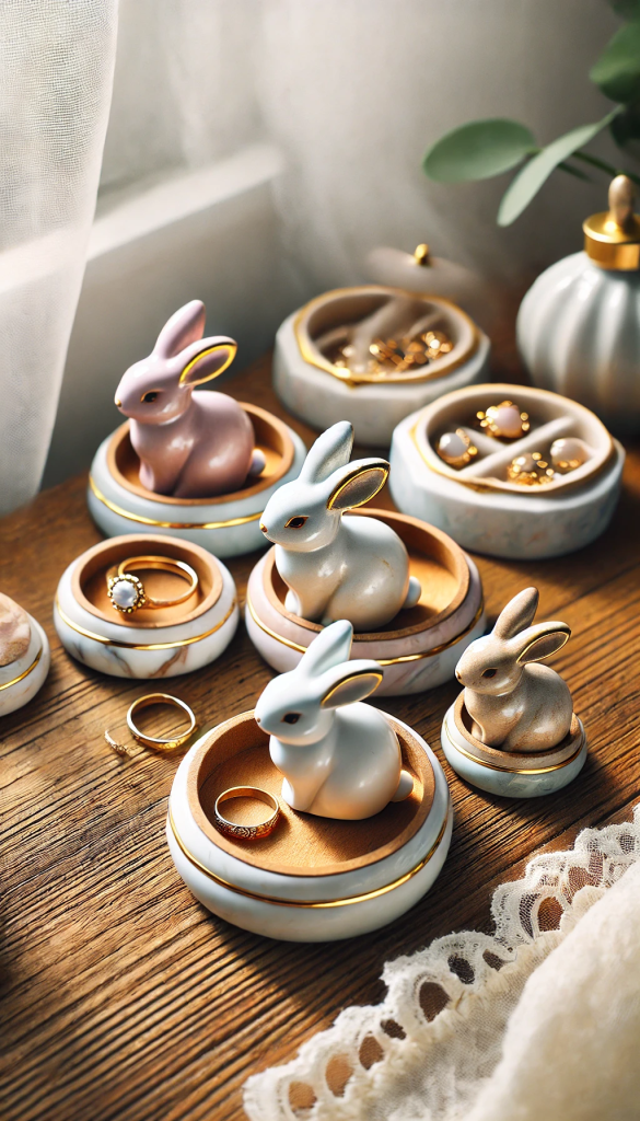 DIY Bunny-Shaped Clay Trinket Dishes