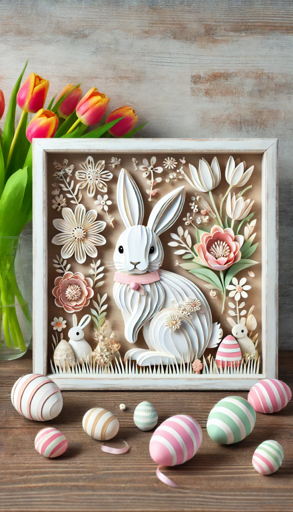 DIY Easter Bunny Shadow Box Frame