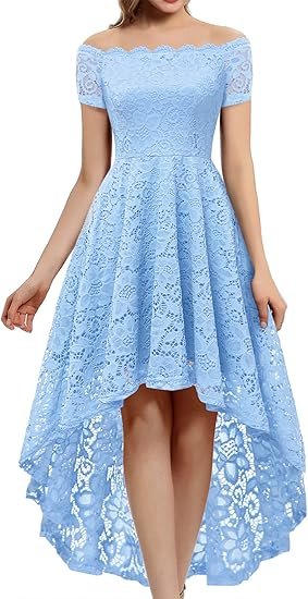 Dressystar Off-Shoulder Hi-Lo Bridesmaid Dress