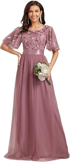 Ever-Pretty Applique Evening Gown