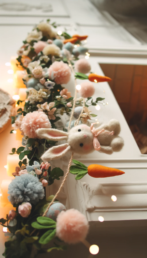 DIY Easter Bunny Pom-Pom Garland