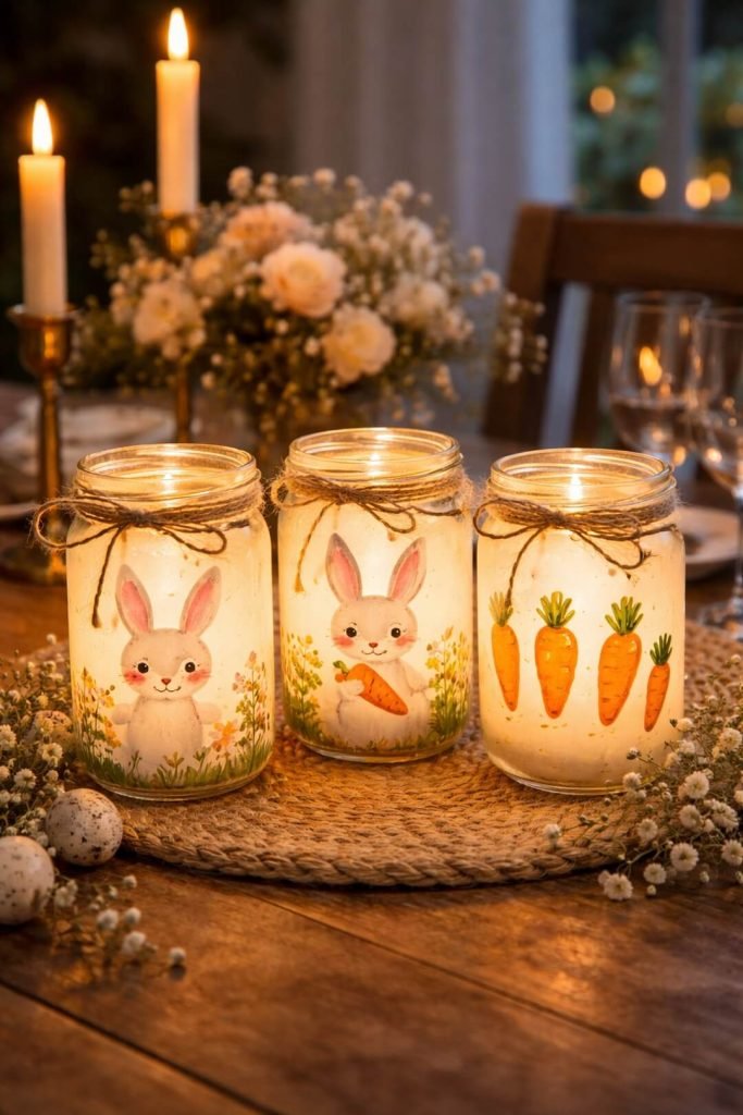 Easter Candle Holders craft for adults