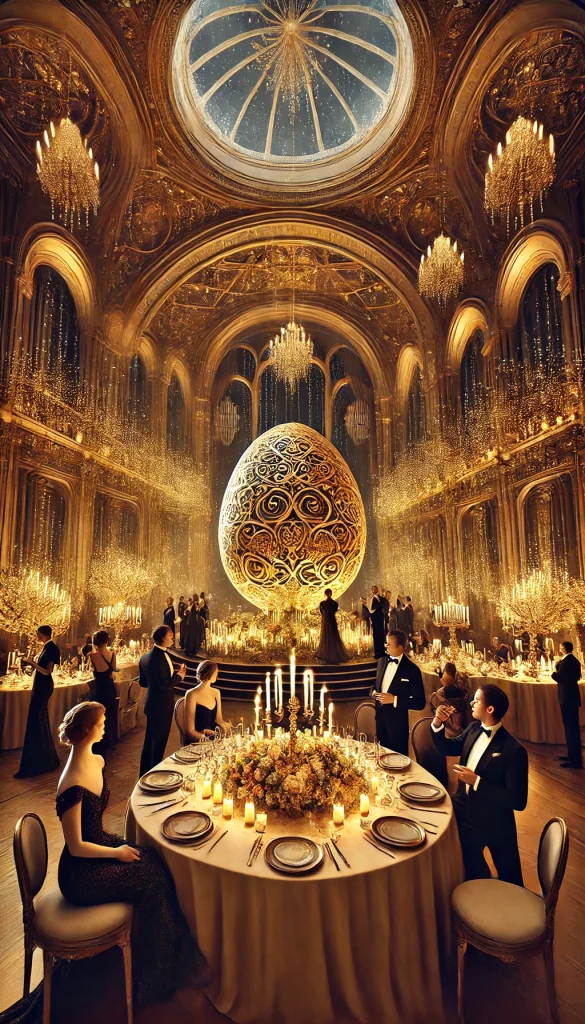 Grand Easter Ballroom with a Magical Egg Centerpiece