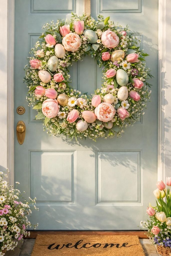 Floral Easter Wreath