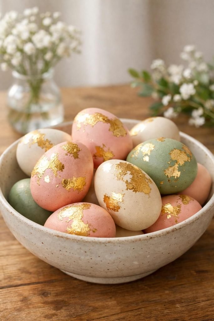 Gold Leaf Easter Eggs