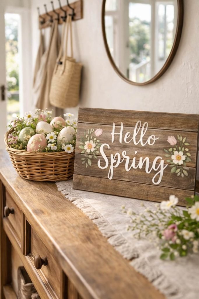 Wooden Easter Sign