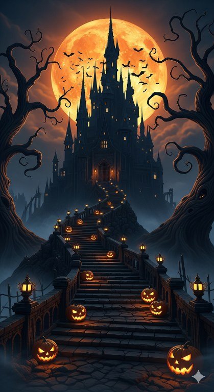  Haunted Castle with Stairs