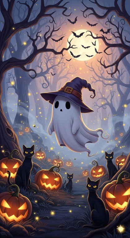 Magical Halloween Forest