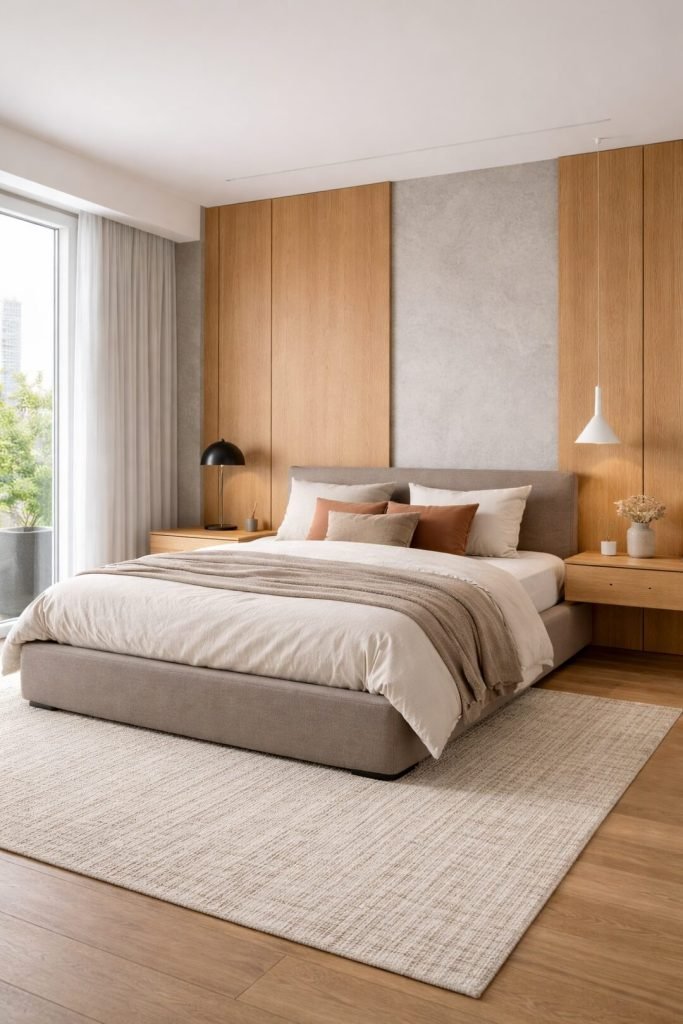Accent wall bedroom idea