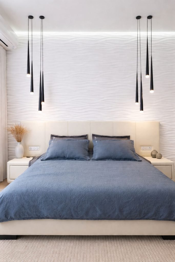 Pendant lights for extra cozy bedroom