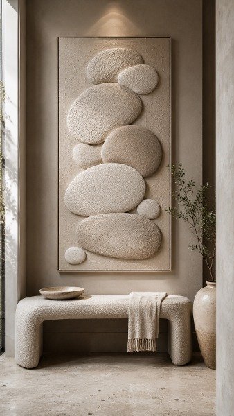 Abstract Pebble-Inspired Composition
