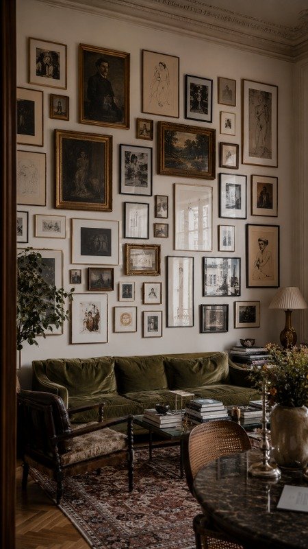 Asymmetrical Salon-Style Layout