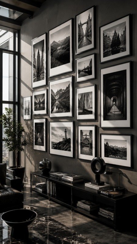 Black-and-White Photography Display
