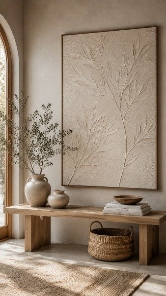 Botanical Leaf Imprint Art