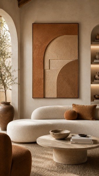 Clay-Toned Geometric Design