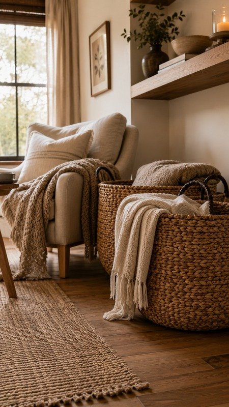 Decorate with Woven Baskets