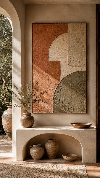Earth-Toned Mediterranean Abstract