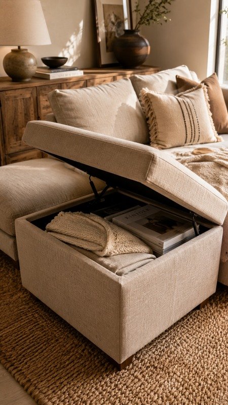  Invest in a Storage Ottoman
