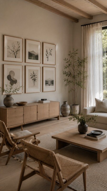 Japandi-Inspired Gallery Wall