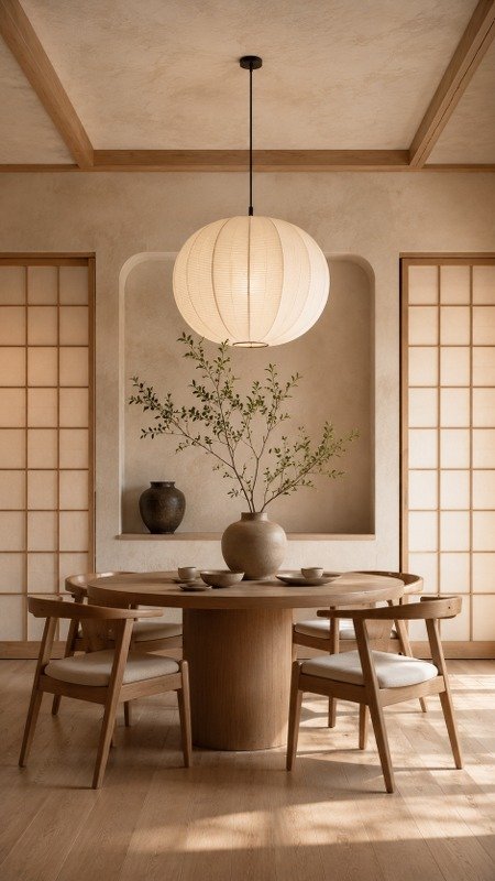 Japandi Paper Lantern Pendant