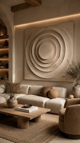 Layered Circular Sculptural Art
