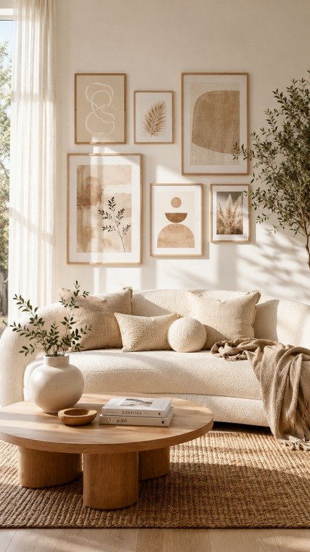 Neutral Organic Gallery Wall