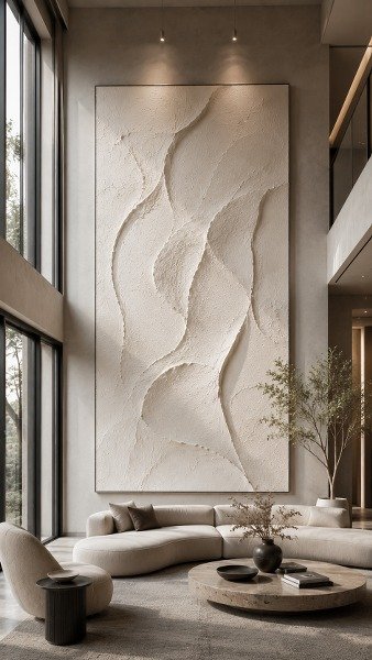 Oversized Monochromatic Statement Canvas