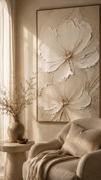 Palette Knife Floral Artwork