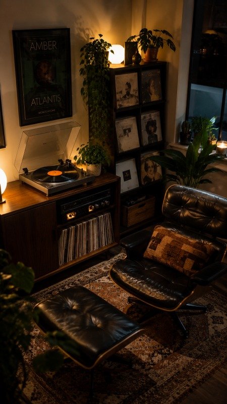 Record Player Listening Nook