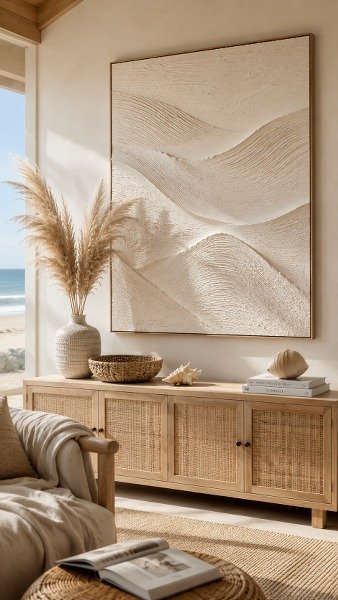 Sand-Textured Coastal Canvas