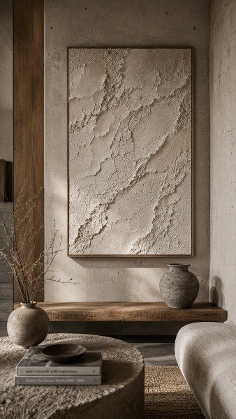 Stone-Effect Monochrome Canvas
