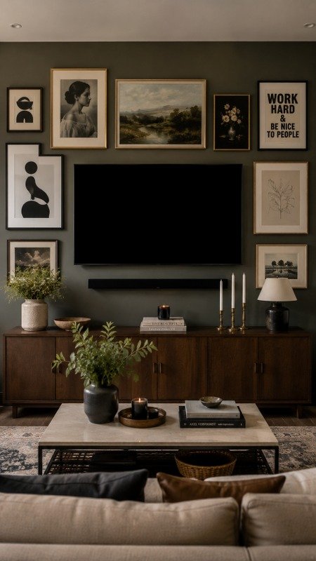 TV Surround Gallery Wall