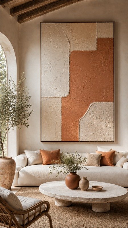 Terracotta Color-Block Texture