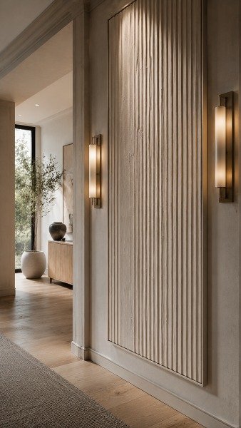 Vertical Ribbed Plaster Artwork