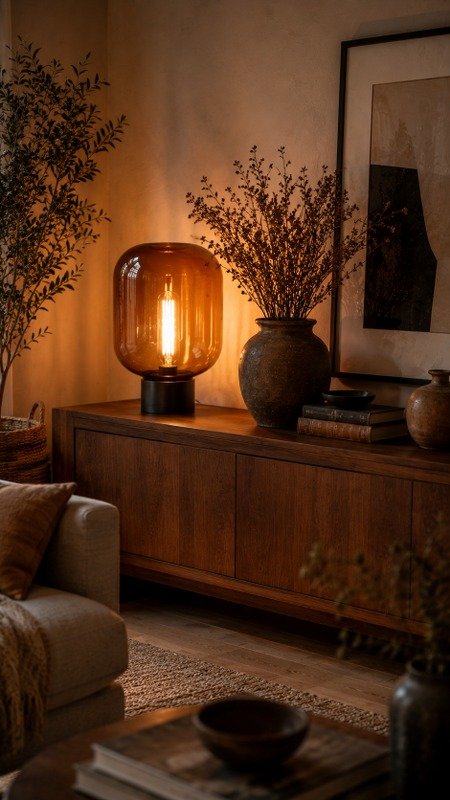 Amber Glass Table Lamps
