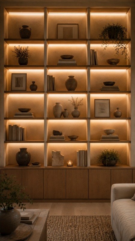 Built-In Bookshelf Lighting
