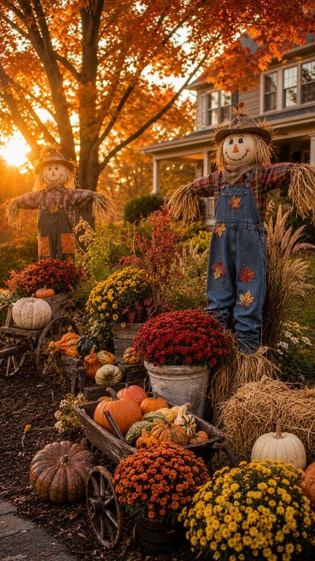 Design a Harvest Scarecrow Garden