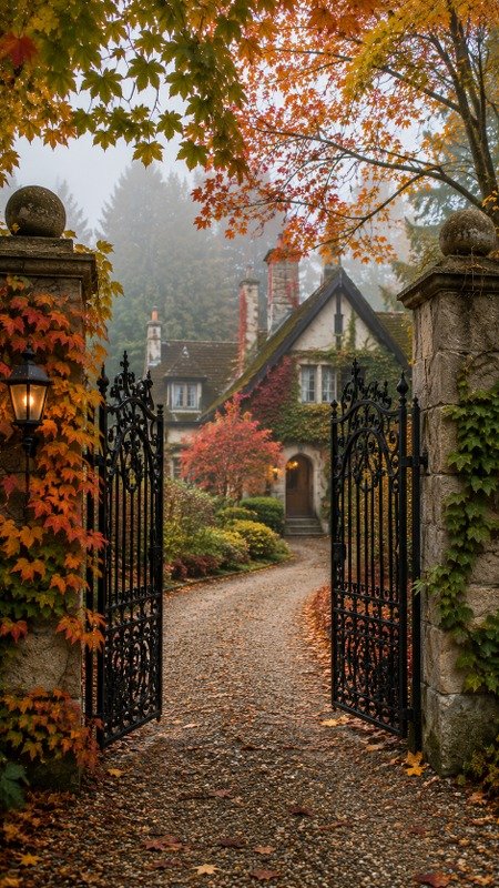 Frame Your Entrance with a Black Iron Garden Gate