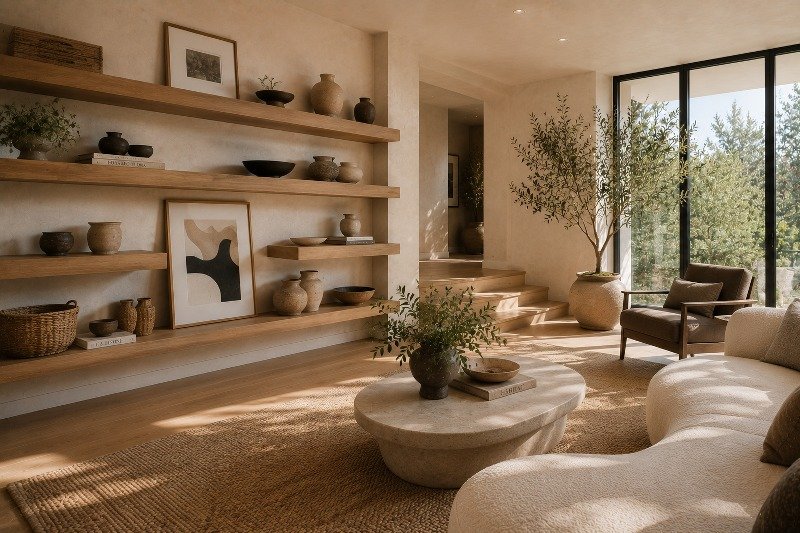 Layer Open Shelves with Designer Accessories
