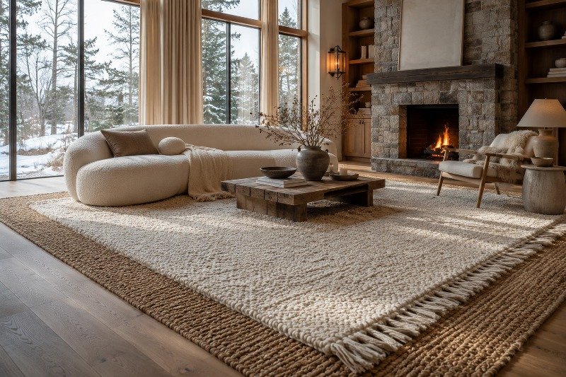 Layer Rugs for Extra Warmth