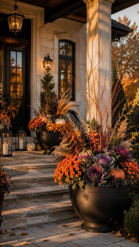 Style Your Porch with Oversized Autumn Planters