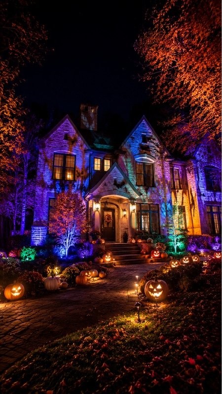 Transform Your Front Yard with a Halloween Light Show