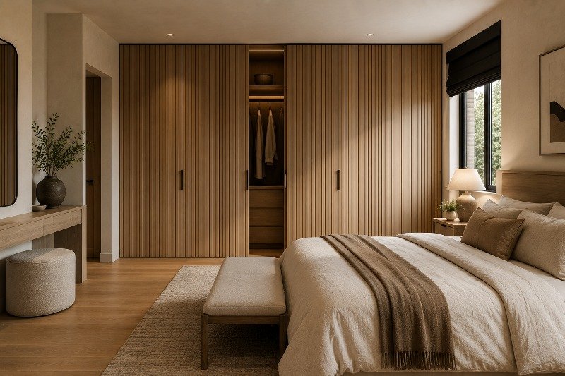 Upgrade Plain Doors with Reeded Wood Panels